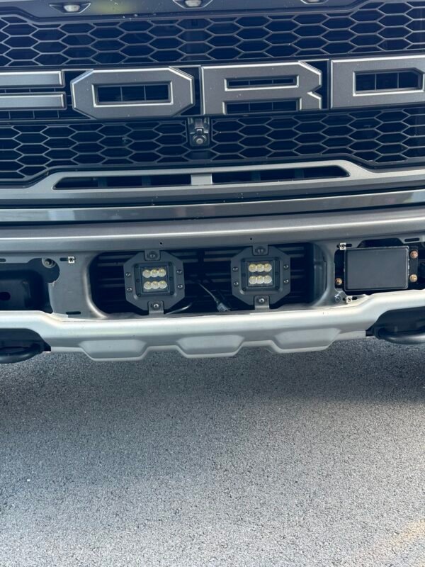 rough country flush mount 2in pod led light lower bumper bracket for ford raptor gen 2