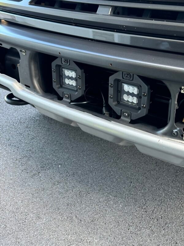 rough country flush mount 2in pod led light lower bumper bracket for ford raptor gen 2