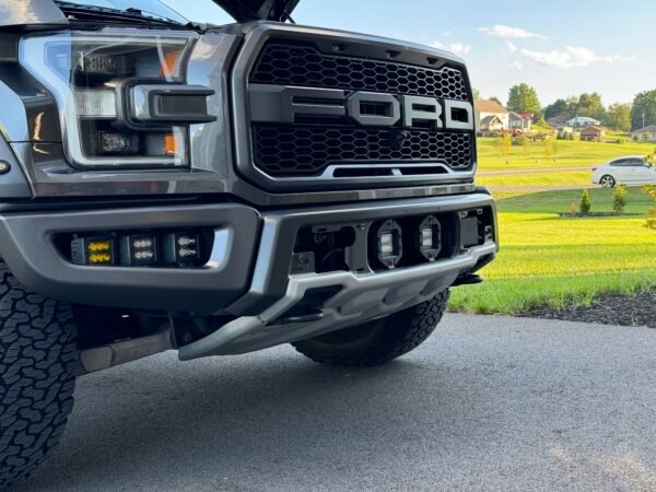 rough country flush mount 2in pod led light lower bumper bracket for ford raptor gen 2