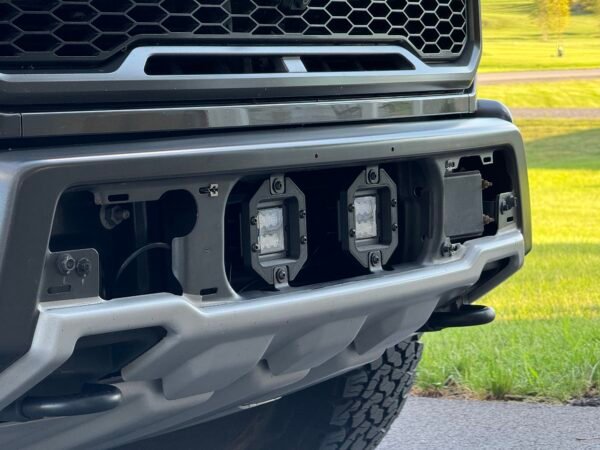 rough country flush mount 2in pod led light lower bumper bracket for ford raptor gen 2