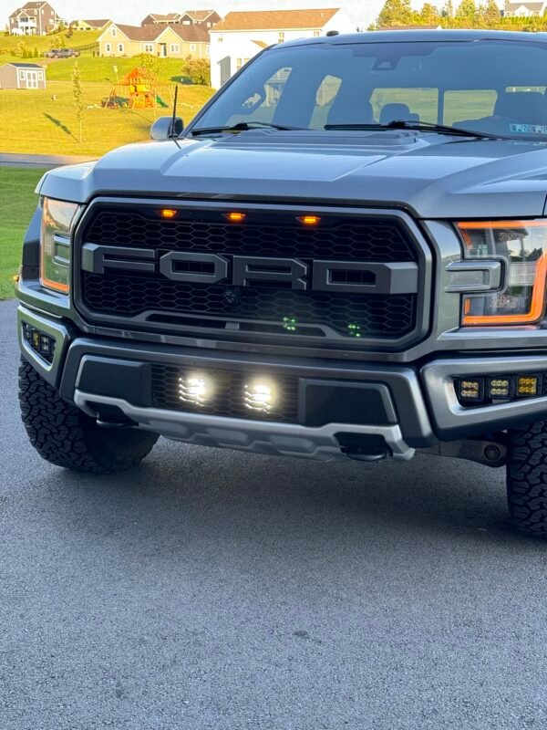 rough country flush mount 2in pod led light lower bumper bracket for ford raptor gen 2