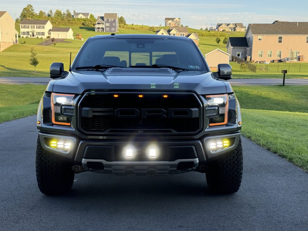baja designs squadron led light lower bumper bracket for ford raptor gen 2